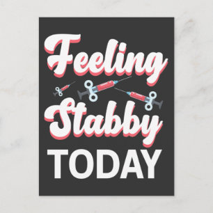 Phlebotomy Humor Springe Blodet Venepunktion Vykort