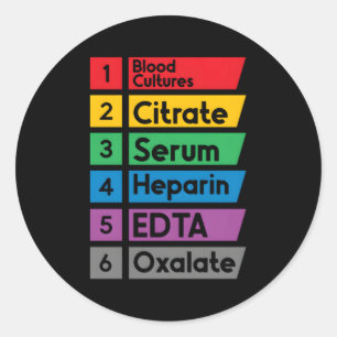 Phlebotomy Lab-tekniker order docka Phlebotomi Runt Klistermärke