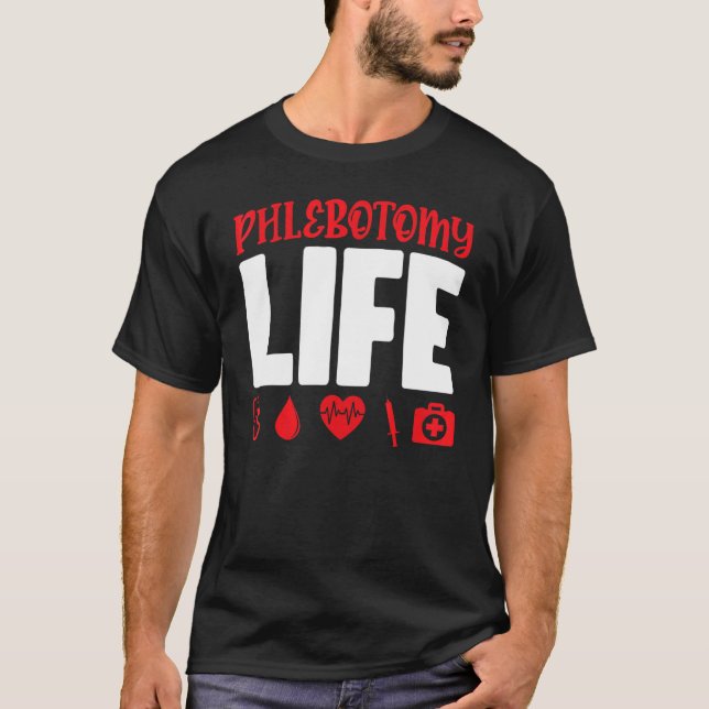 Phlebotomy Life Vintage Phlebotomist Wom T Shirt (Framsida)
