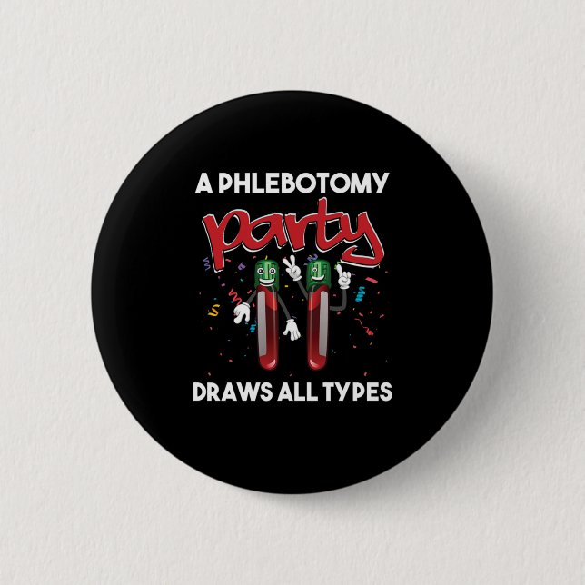 Phlebotomy Party Vacutainer Blood Phlebotomist Gif Knapp (Framsida)