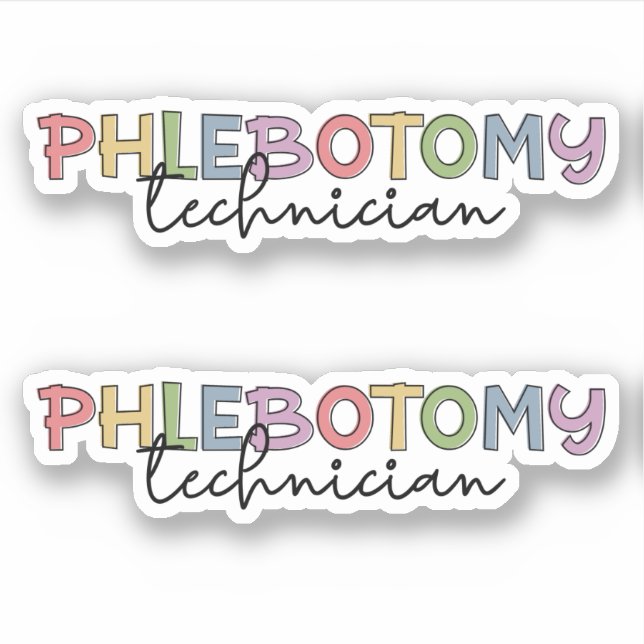 Phlebotomy Technician PBT Phlebotomy Tech Klistermärken (Framsida)
