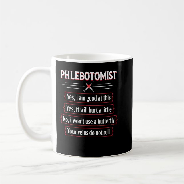 Phlebotomy Technician Phlebotomist Funny Humor Nur Kaffemugg (Vänster)