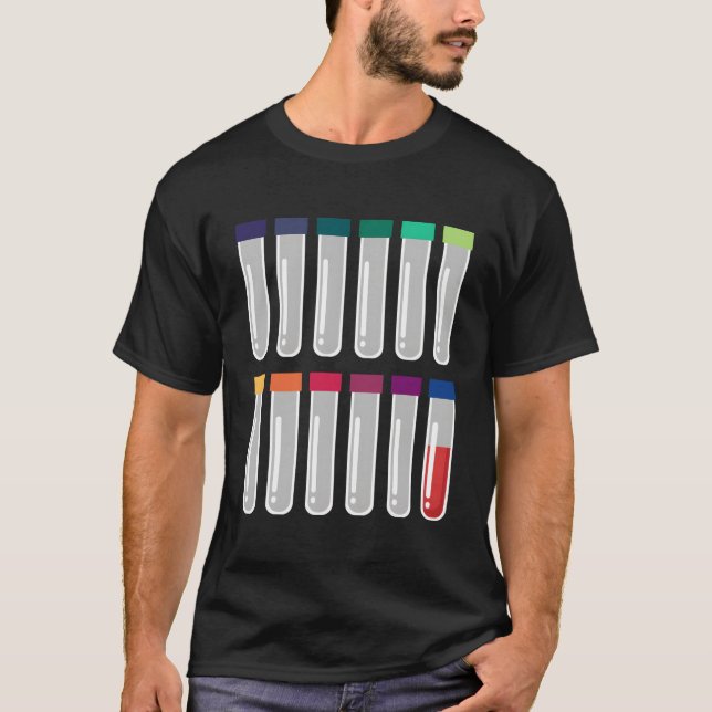 Phlebotomy Test Tube Laboratory Doktor för Phlebot T Shirt (Framsida)