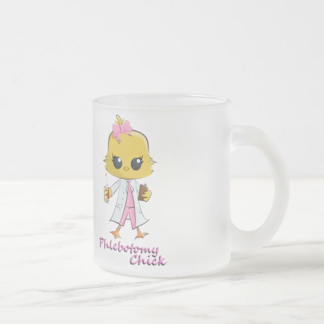 Phlebotomychick 10 uns frostad Glass kaffemugg (Höger)