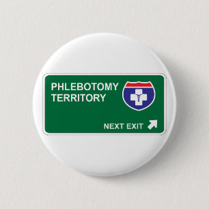 Phlebotomyen därefter går ut knapp