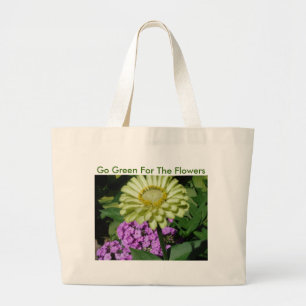 Phlox&Zinnia går grönt för blommorna Jumbo Tygkasse
