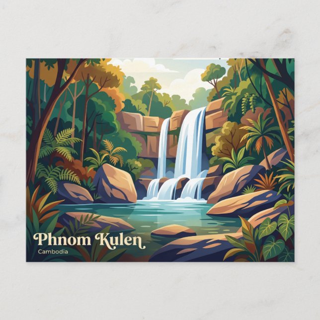 Phnom Kulen nationalpark Kambodja Vykort (Framsida)