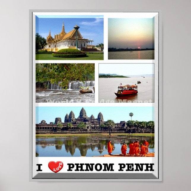 Phnom Penh - Kambodja - I Kärlek - Poster (Framsidan)