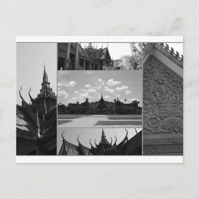Phnom Penh, Kambodja Vykort (Framsida)