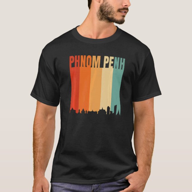 Phnom Penh Skyline T Shirt (Framsida)