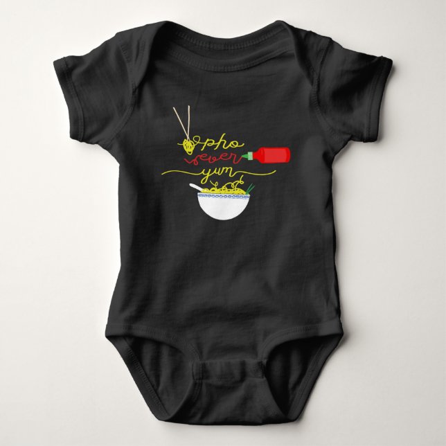 Pho AldriYum Pho Bowl Hett Sauce BABY Jumper T-shirt (Framsida)