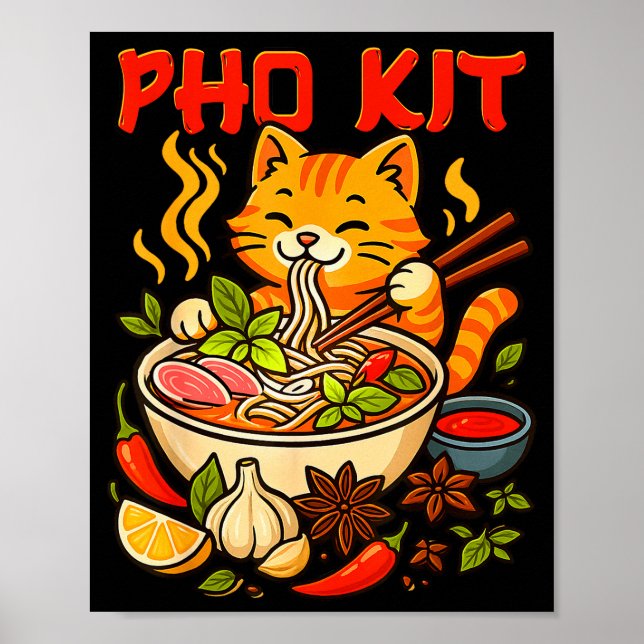 Pho Kit Mariners Cat Funny Meme  Poster (Framsidan)