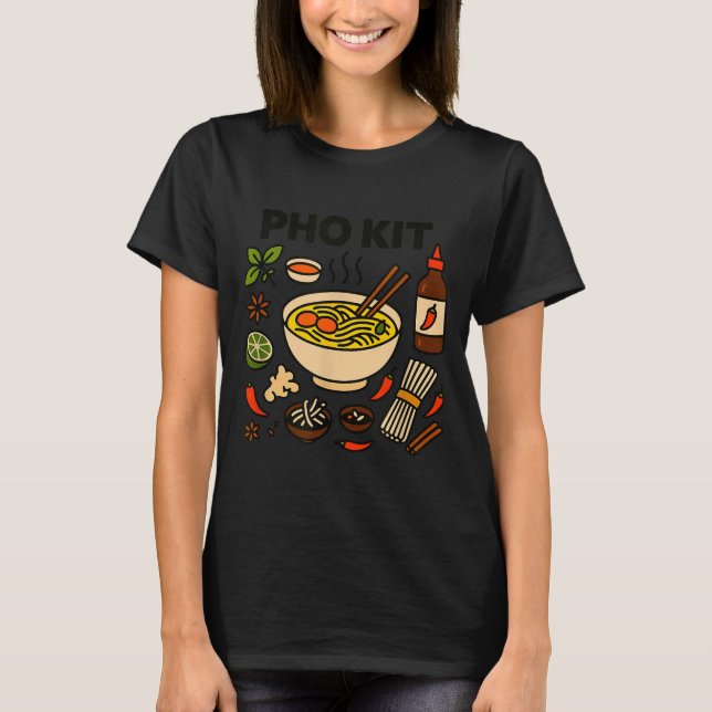 Pho Kit Vietnamese Food  T Shirt (Framsida)