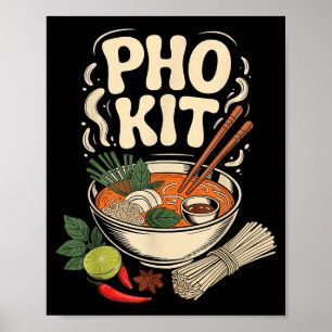 Pho Kit Vietnamesisk Nudelsoppa Örter Lime Chi Poster