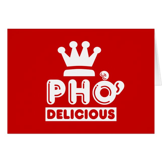 Pho Kung Delicious Hälsningskort (Framsidan Horizontal)
