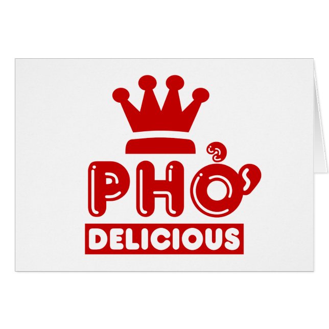 Pho Kung Delicious Hälsningskort (Framsidan Horizontal)