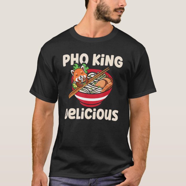 Pho Kung Delicious Pho Soppa Cat T Shirt (Framsida)