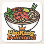 Pho kung Delicious! Underlägg Papper Kvadrat<br><div class="desc">Varma din själ med en ångande skål av Pho Kung Delicious! Den vietnamesiska klassiska munnen är förpackad med ömma ris,  vildyngel,  färska örter och alla fixeringar. Vare sig du är fo-natisk eller bara upptäcker magin ger den här skålen smak som lever upp till namn - fo real.</div>