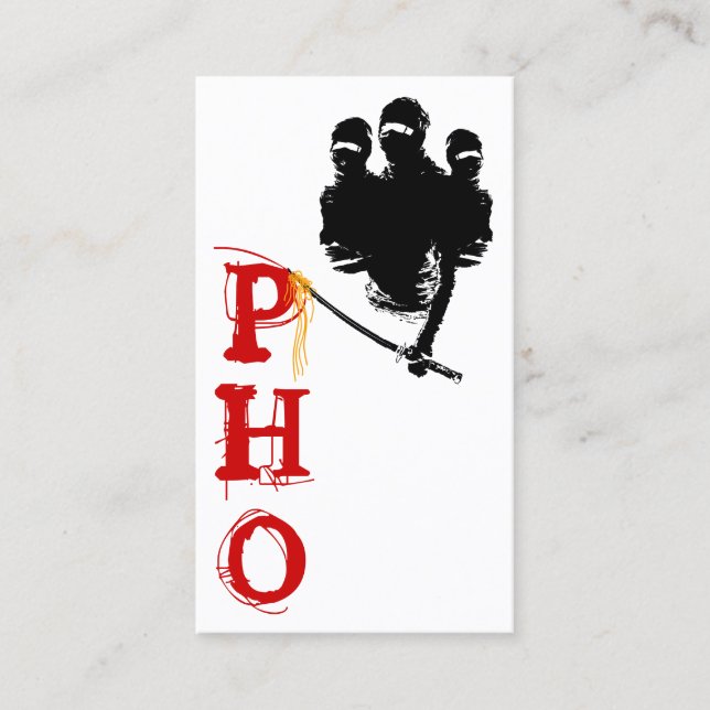 PHO: ninja noodles Visitkort (Framsida)