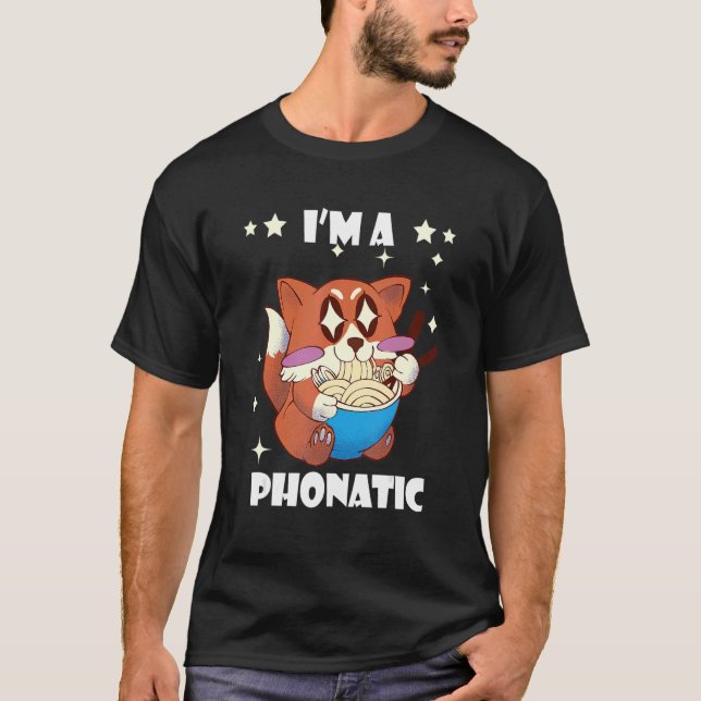 Pho Noodle Soppa Fox Fanatic Pho Bowl Pho Noodle T Shirt (Framsida)
