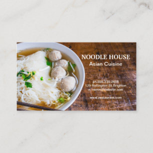 Pho Noodle Soppa om Restaurant Bord Visitkort