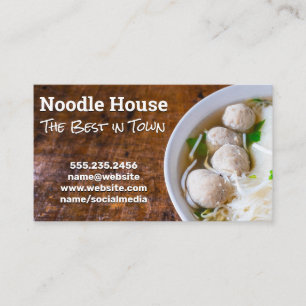 Pho Ramen Noodles Bowl Visitkort