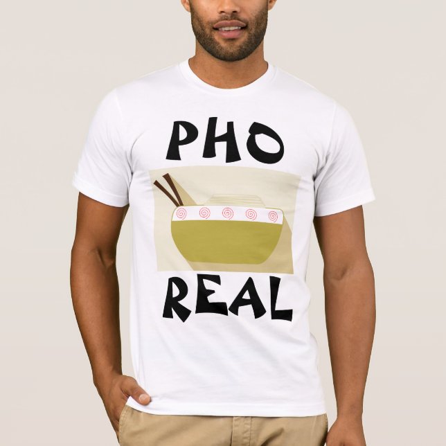 PHO REAL Vietnamesisk Soppa Roliga T-Shirts (Framsida)