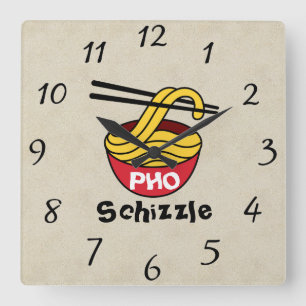 PHO Schizzle Wall Clock Fyrkantig Klocka