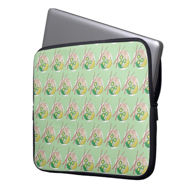 PHO Vietnamese Food Chicken Noodle Soppa Chopstick Laptop Sleeve (Framsidan Vänster)