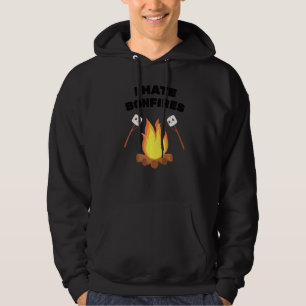 Phobia I Hate Bonfire Camping Smores Marshmallow Hoodie