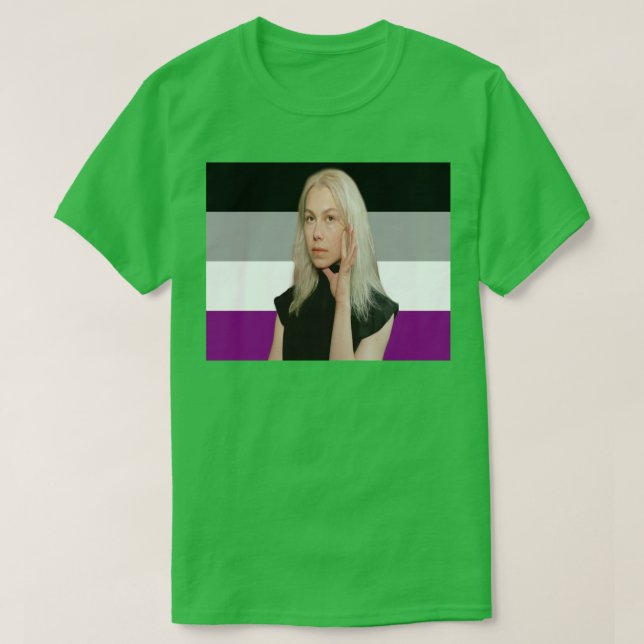 Phoebe Bridgers Asexuellt Pride Flagga T Shirt (Design framsida)