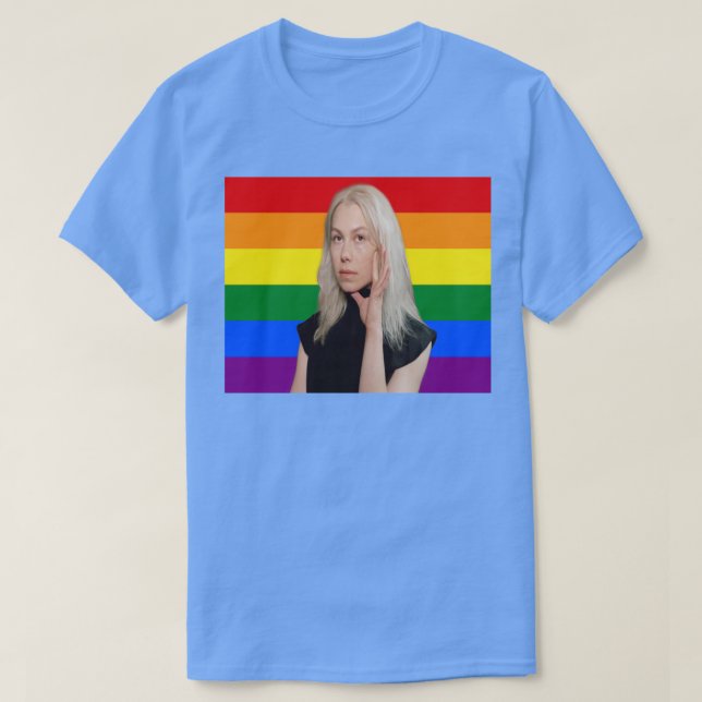 Phoebe Bridgers Gay pride Flagga T Shirt (Design framsida)