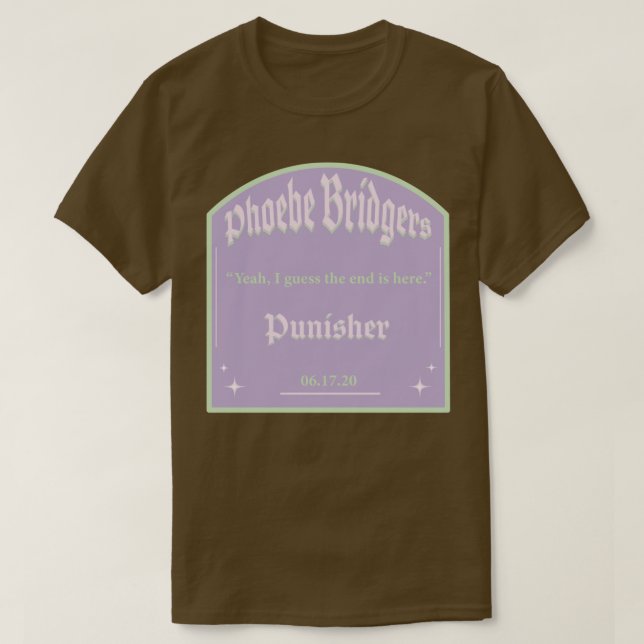 Phoebe Bridgers Grave lila T Shirt (Design framsida)