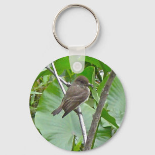Phoebe Flycatcher Keychain Nyckelring