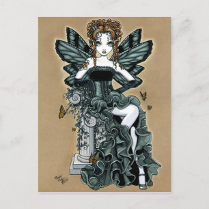 "Phoebe" Gothic Couture Butterfly Fairy Postcard Vykort