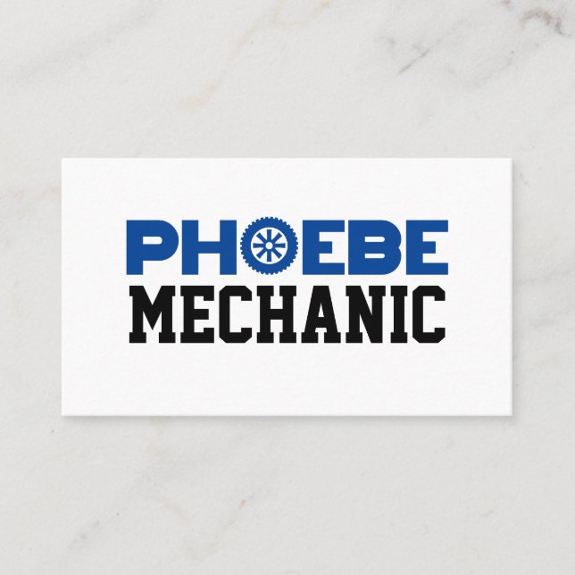 Phoebe Mechanic Affärskort Visitkort (Framsida)