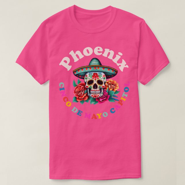 Phoenix 2023 Sugar Skull Arizona T Shirt (Design framsida)