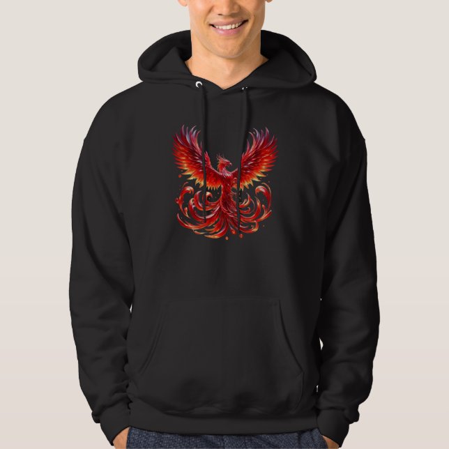 Phoenix Ancient China Animal Fire Bird Hoodie (Framsida)