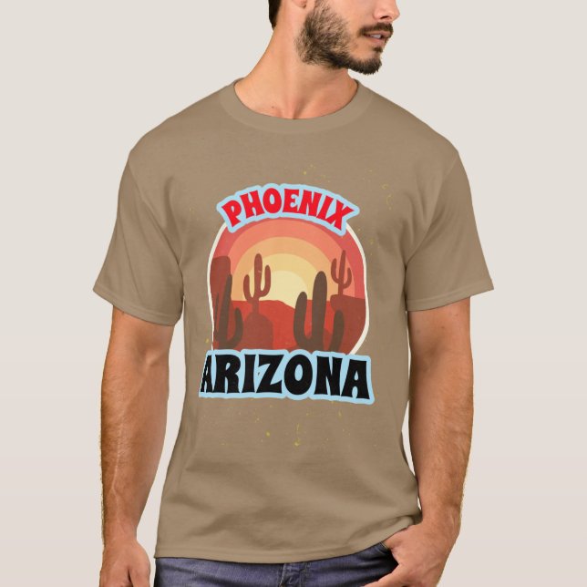PHOENIX ARIZONA CACTUS SHIRT STICKER GIFT IDEA Box T (Framsida)