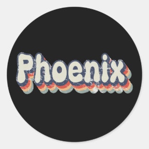 Phoenix Arizona Chrome City Classic Art Runt Klistermärke