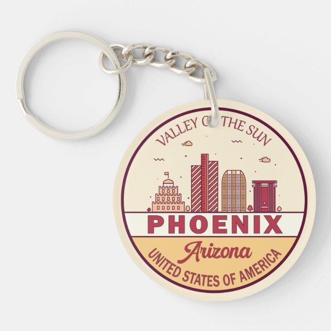 Phoenix Arizona City Skyline Emblem (Framsidan)