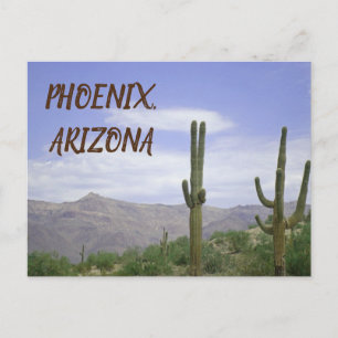 Phoenix Arizona Desert Photograph Saguaro Cactus Vykort