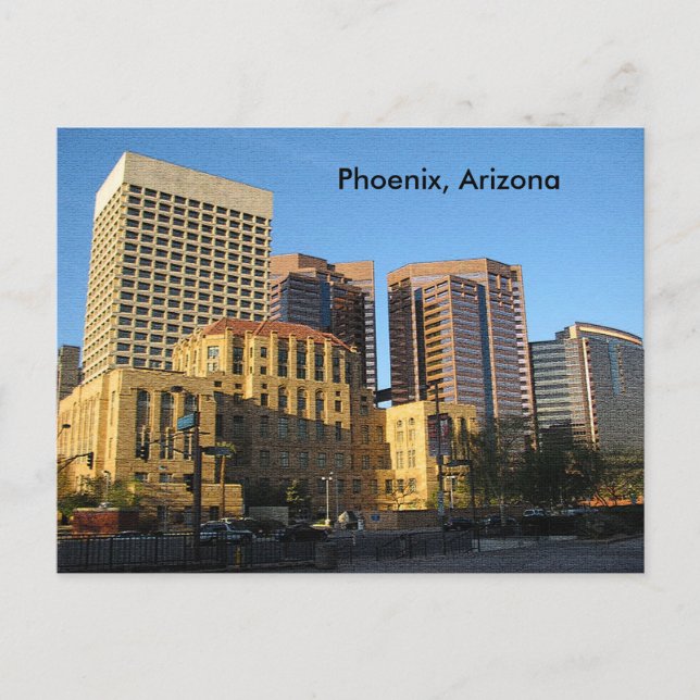 Phoenix, Arizona Downtown Vykort (Framsida)