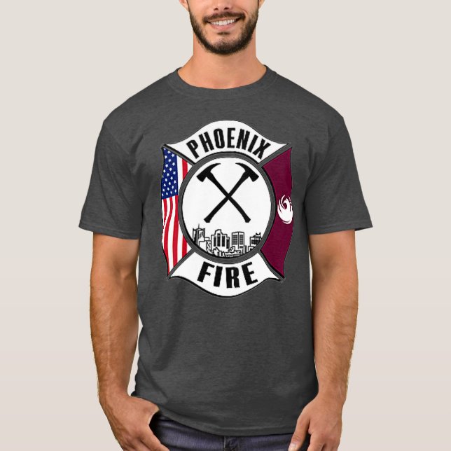 Phoenix Arizona Fire Rädding Department Duty T Shirt (Framsida)