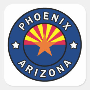 Phoenix Arizona Fyrkantigt Klistermärke