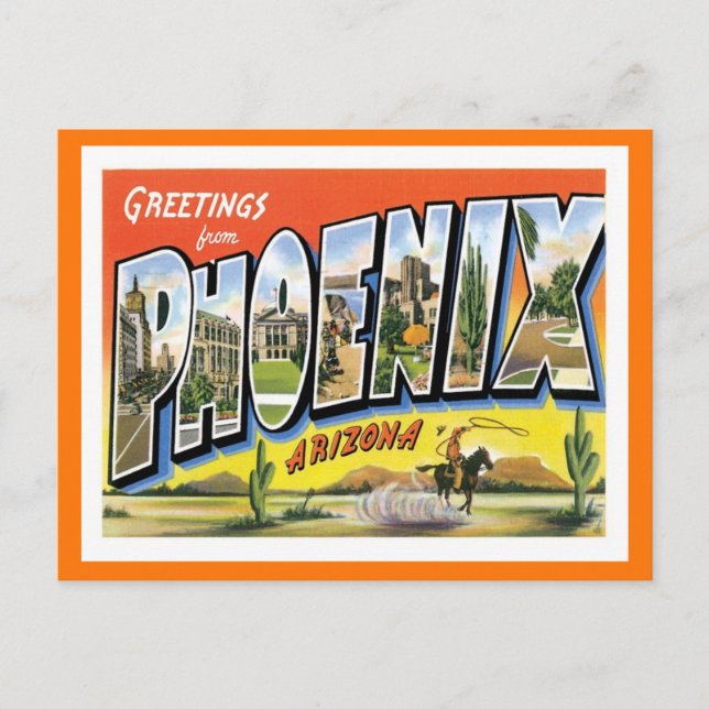 Phoenix Arizona Hälsning från US City Vykort (Framsida)