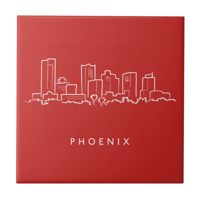 Phoenix Arizona horisont Kakelplatta (Framsidan)