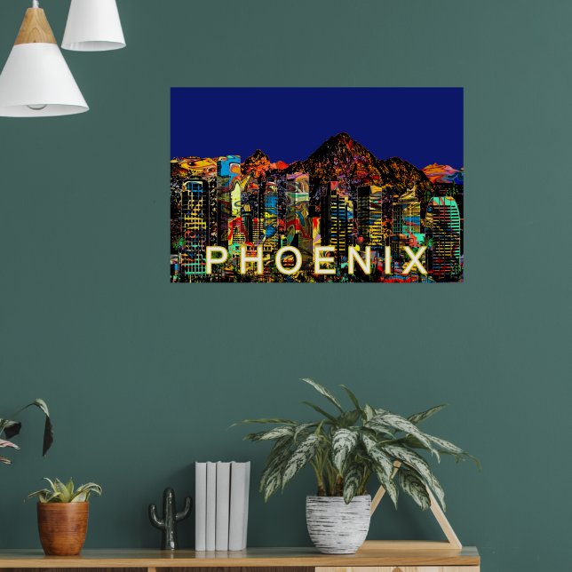 Phoenix, Arizona i graffiti Poster (Vardagsrum 1)