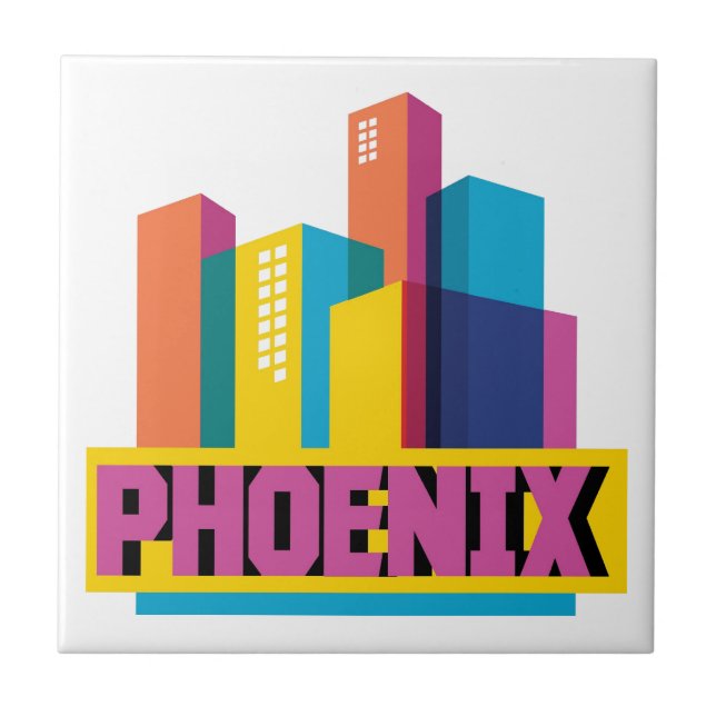 Phoenix Arizona | neonhorisont Kakelplatta (Framsidan)