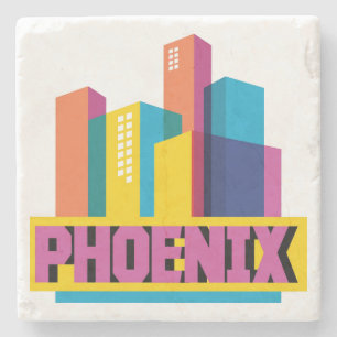 Phoenix Arizona neonhorisont Stenunderlägg